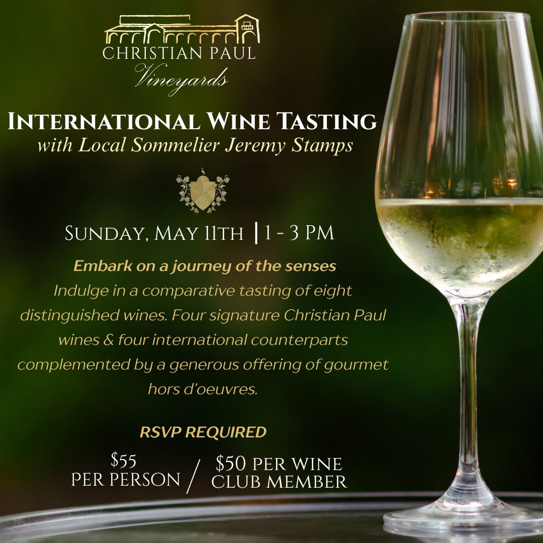 International Wine Tasting with Sommelier Jeremy Stamps - General Public